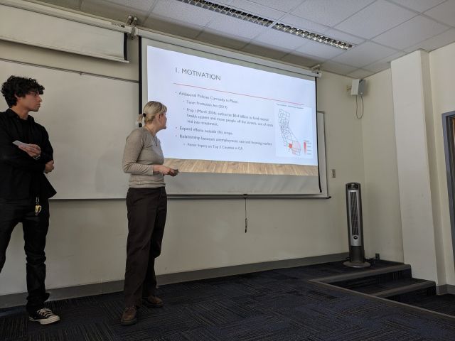 Students presenting during Data Hack 2024